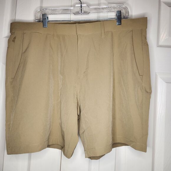 Fabletics Golf Shorts Mens 40 Brown Stretch Athletic Chino Performance